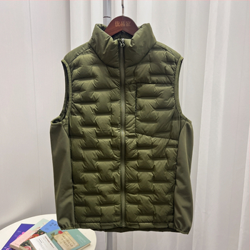 Мъжка пухена жилетка, найлонова тъкан, 86–90% пух, 39–48 g пълнеж, свободна кройка