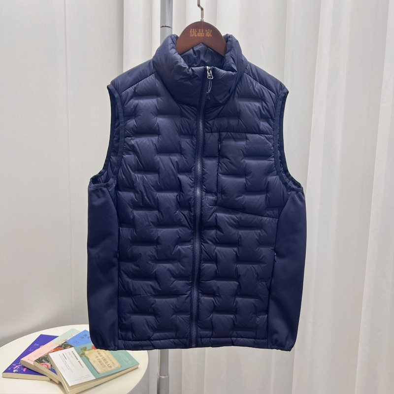 Мъжка пухена жилетка, найлонова тъкан, 86–90% пух, 39–48 g пълнеж, свободна кройка