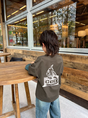 Dječja duga pamuk majica s printom dinosaura i slova, okrugli izrez, unisex