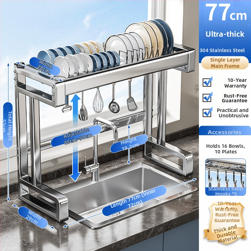 Rozsdamentes acélból készült konyhai mosogató alatti tároló, többfunkciós és mozgatható, egyszerű és modern stílusú, Brocade márka, 2024-ben debütált.