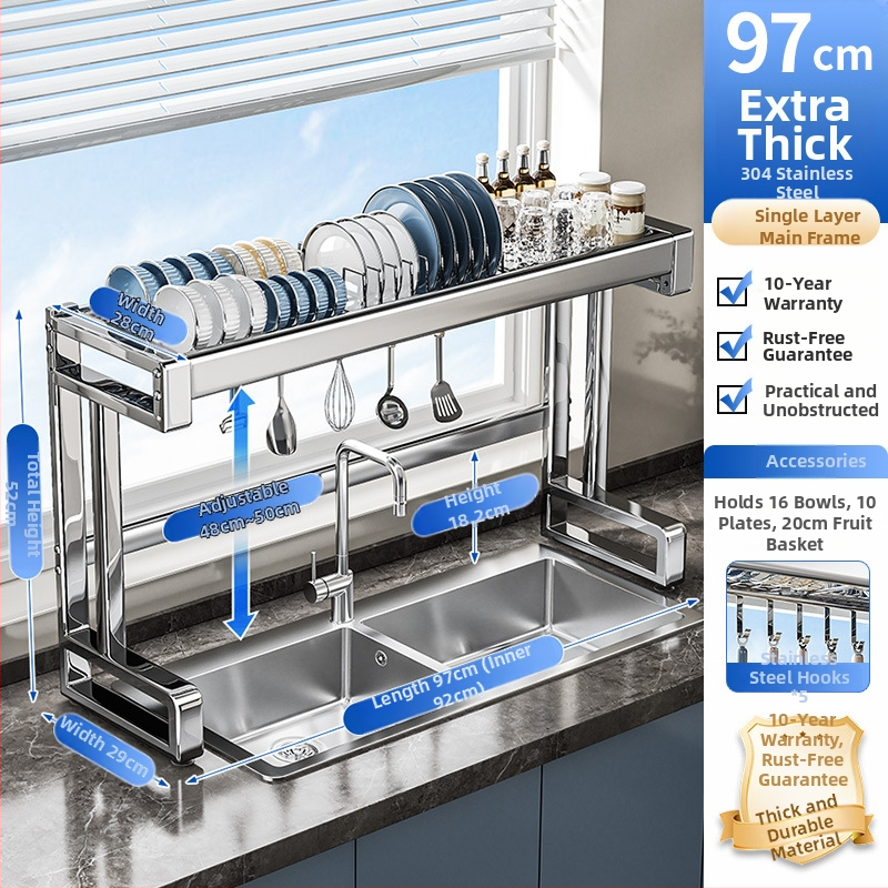 Rozsdamentes acélból készült konyhai mosogató alatti tároló, többfunkciós és mozgatható, egyszerű és modern stílusú, Brocade márka, 2024-ben debütált.