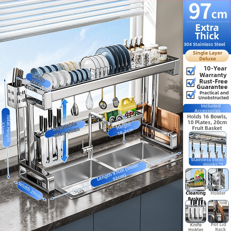 Rozsdamentes acélból készült konyhai mosogató alatti tároló, többfunkciós és mozgatható, egyszerű és modern stílusú, Brocade márka, 2024-ben debütált.