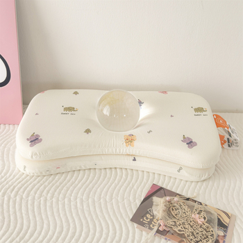 Възглавница от мемори пяна за деца 1–3 години, памучен калъф, форма с жлеб, сваляем и миещ се калъф