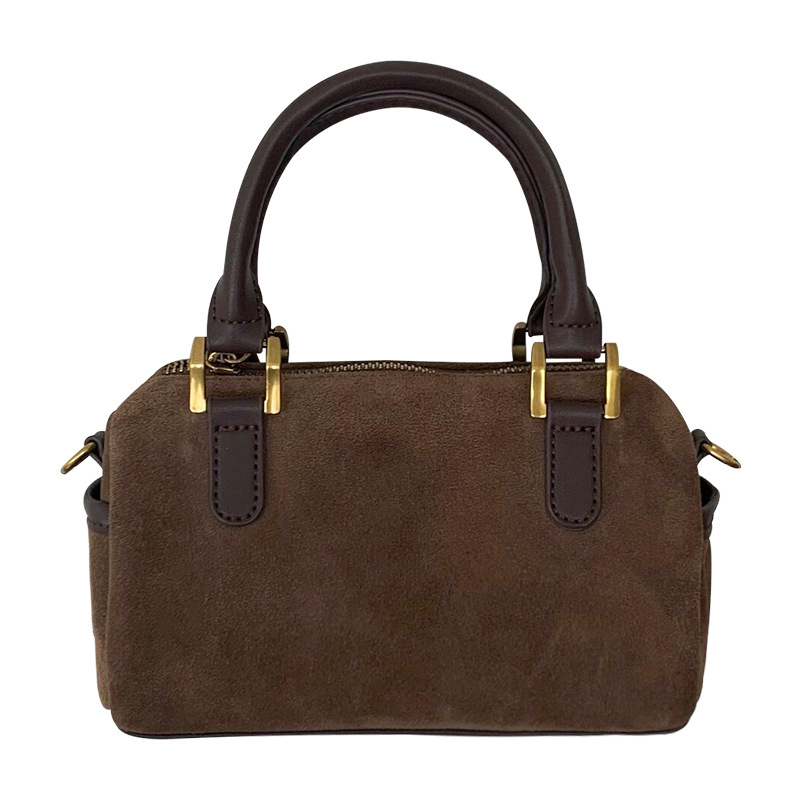 Boston torba od PU velura - crossbody preko ramena - zip zatvarač - svakodnevna uporaba - zima 2022