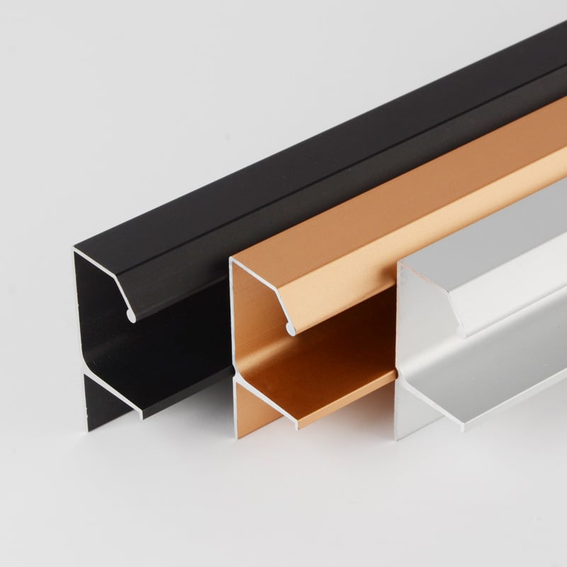 G-tip ručka za ladice i ploče, aluminijska legura, anodizirani završetak, moderan minimalistički stil