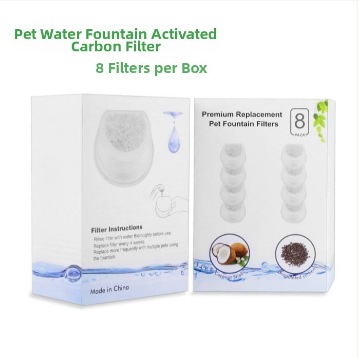 Aktívny uhlíkový filtračný prvok pre automatickú fontánu PetSafe – pre psy a mačky, balenie 8 kusov