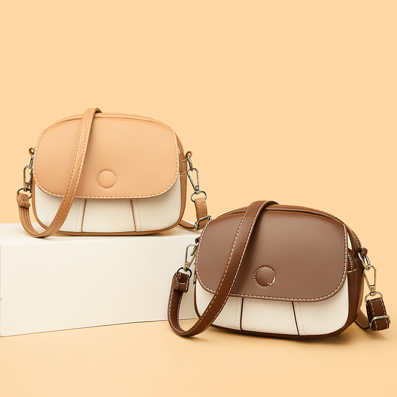 Crossbody PU torba s urbanim stilom jednostavnosti, kvadratni trend, kružni oblik