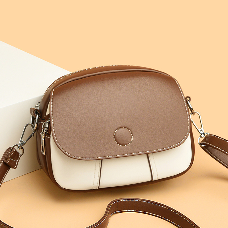 Crossbody PU torba s urbanim stilom jednostavnosti, kvadratni trend, kružni oblik