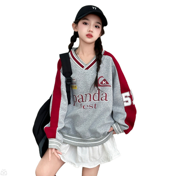 Dječji sweatshirt za djevojčice, korejski stil, proljeće i jesen, pulover, 70% pamuk