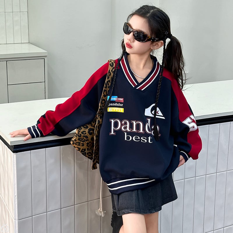 Dječji sweatshirt za djevojčice, korejski stil, proljeće i jesen, pulover, 70% pamuk