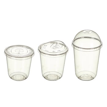 Μίας χρήσης κυκλικό πλαστικό ποτήρι για milk tea και κρύα ροφήματα, 301–400 ml, δυνατότητα εκτύπωσης λογοτύπου, κουτί 1000 τεμάχια