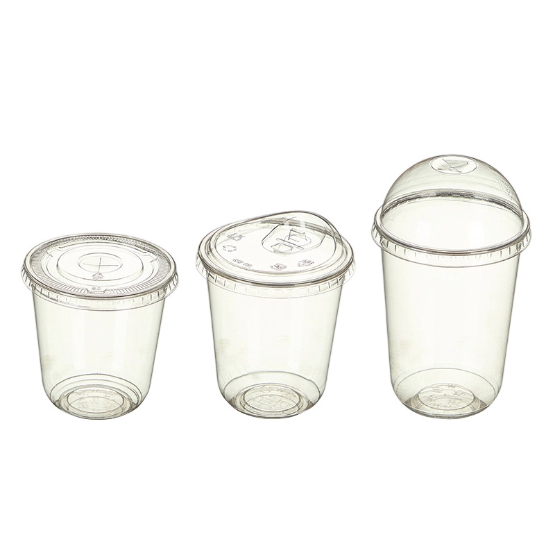 Μίας χρήσης κυκλικό πλαστικό ποτήρι για milk tea και κρύα ροφήματα, 301–400 ml, δυνατότητα εκτύπωσης λογοτύπου, κουτί 1000 τεμάχια