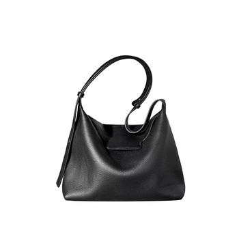 Női válltáska első réteg marhabőrből, utcai stílus, vízszintes négyszögletes forma, mágneses zárás