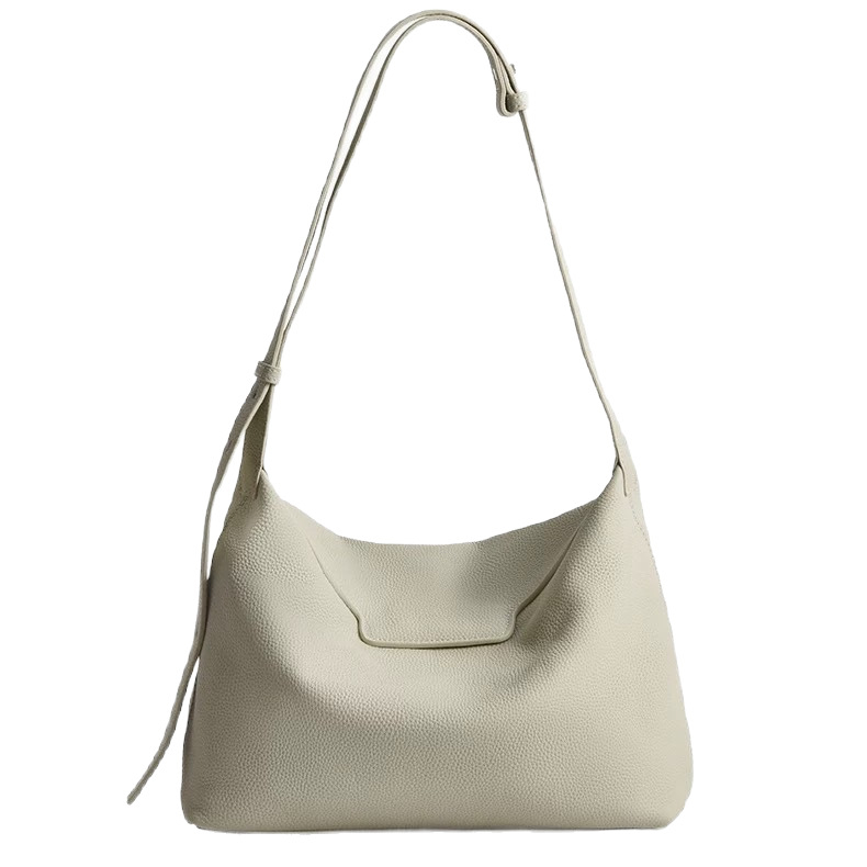 Női válltáska első réteg marhabőrből, utcai stílus, vízszintes négyszögletes forma, mágneses zárás