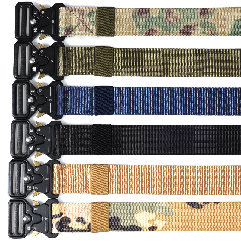 Muški taktički pojas, pleteni, brzo otvaranje kopče, kamuflažni uzorak, kopča od legure