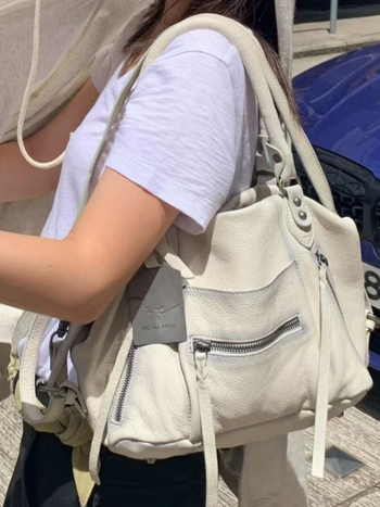 PU kožna torbica za rame i crossbody, zatvarač, vodoravni kvadratni oblik, tri naramenice, unutarnji džepovi sa zipom za telefon i dokumente