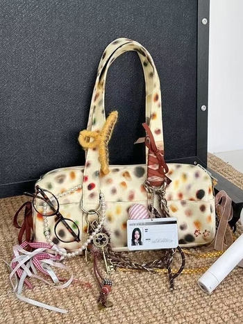 PU cilindrična crossbody torba, zip zatvaranje, proljetno izdanje 2025