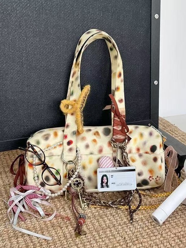 PU cilindrična crossbody torba, zip zatvaranje, proljetno izdanje 2025