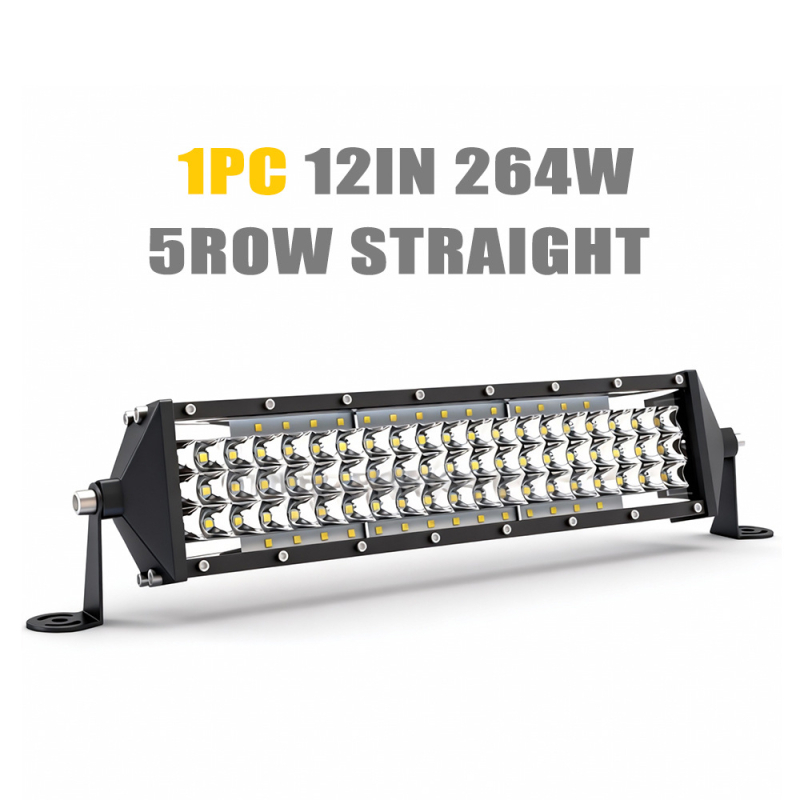 LED reflektor za terenska vozila – 264W, 12/24V, 5500–6500K, 2640 lm, model TC-F5R264-264W