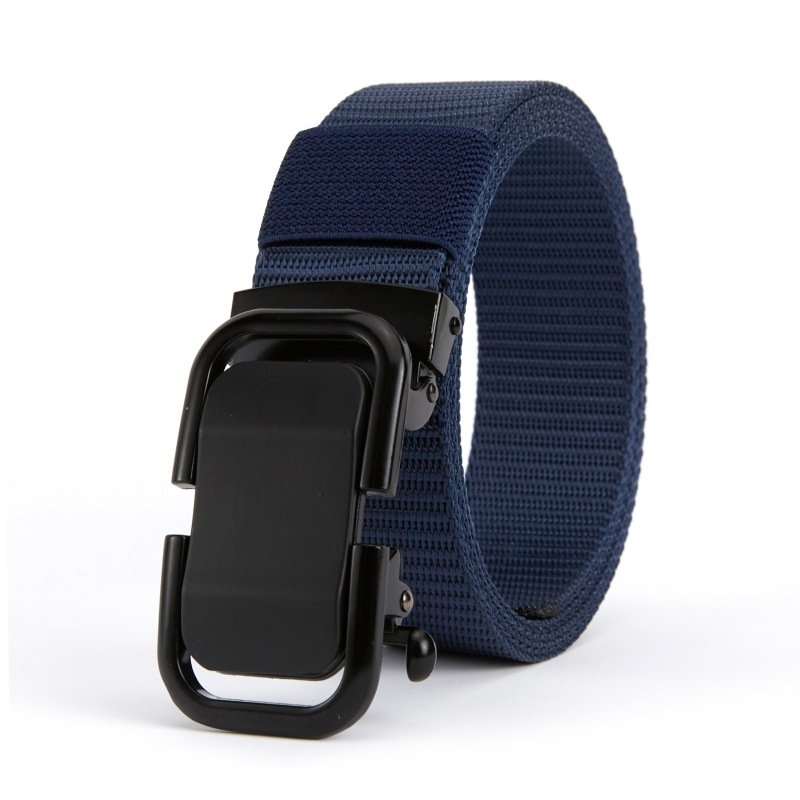 Muški kaiš od najlonskog platna sa automatskom kopčom — materijal: najlon; kopča: legura; širina: 2-4 cm; stil: minimalistički