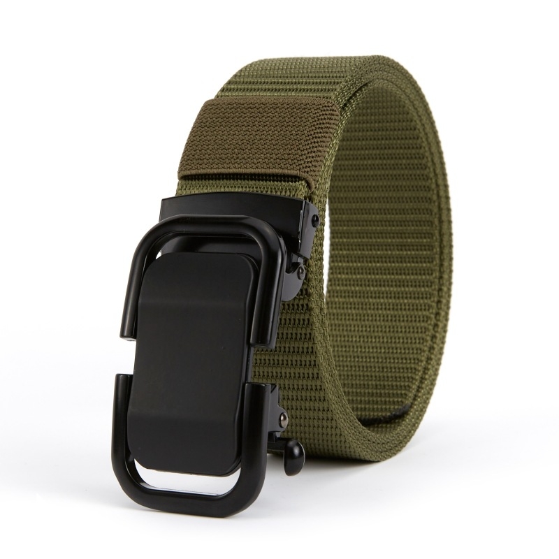 Muški kaiš od najlonskog platna sa automatskom kopčom — materijal: najlon; kopča: legura; širina: 2-4 cm; stil: minimalistički