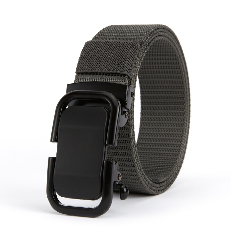 Muški kaiš od najlonskog platna sa automatskom kopčom — materijal: najlon; kopča: legura; širina: 2-4 cm; stil: minimalistički