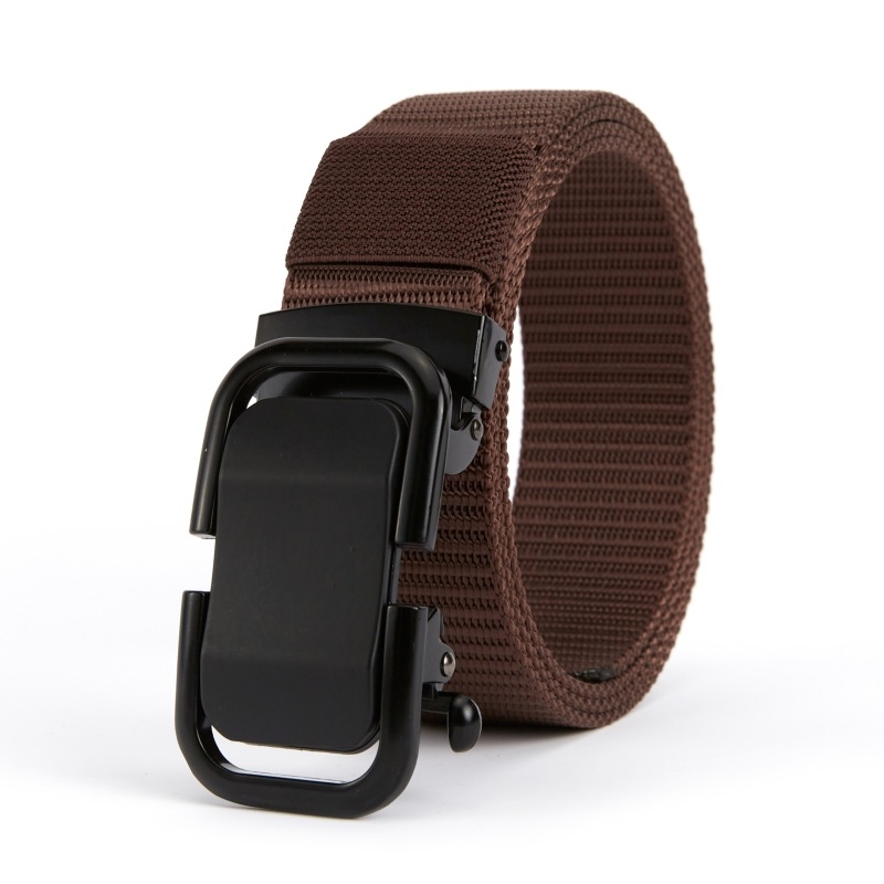 Muški kaiš od najlonskog platna sa automatskom kopčom — materijal: najlon; kopča: legura; širina: 2-4 cm; stil: minimalistički