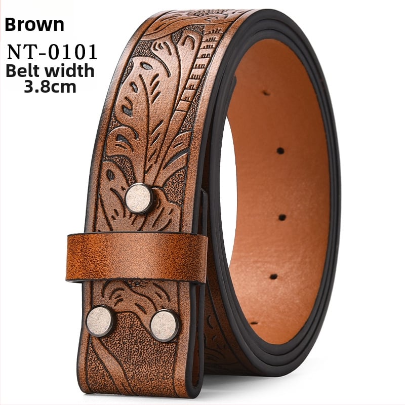 PU kožni pojas s velikom kopčom u obliku glave bivola – kopča od legure, glatko kopčanje, širina 2–4 cm, antikno elektroplatirano i reljefno završavanje