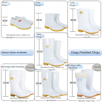 Cizme de ploaie unisex pentru industria alimentară, înălțime mare a gambelor, partea superioară din PVC, talpă din cauciuc, rezistente la ulei și alunecare, turnate dintr-o singură bucată, pentru toate anotimpurile