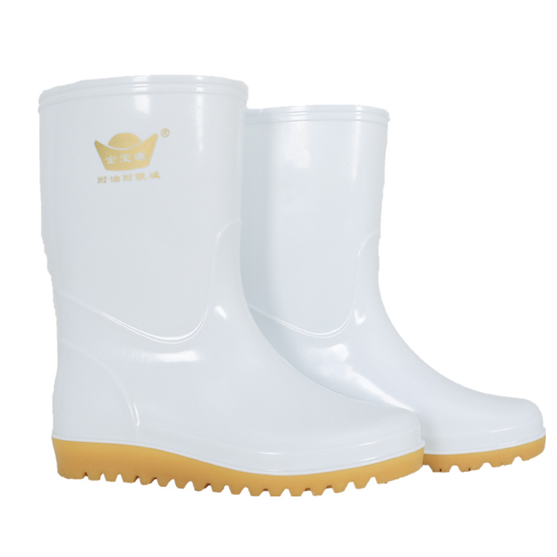 Cizme de ploaie unisex pentru industria alimentară, înălțime mare a gambelor, partea superioară din PVC, talpă din cauciuc, rezistente la ulei și alunecare, turnate dintr-o singură bucată, pentru toate anotimpurile