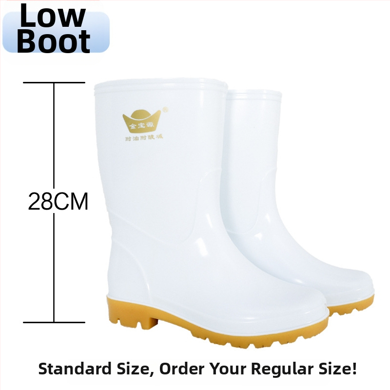 Cizme de ploaie unisex pentru industria alimentară, înălțime mare a gambelor, partea superioară din PVC, talpă din cauciuc, rezistente la ulei și alunecare, turnate dintr-o singură bucată, pentru toate anotimpurile
