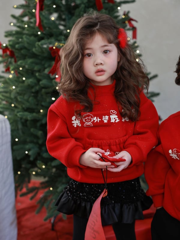 Uniszex gyerek fleece pulóver – 50% pamut, hosszú ujjú, kapucni nélkül, téli 2025