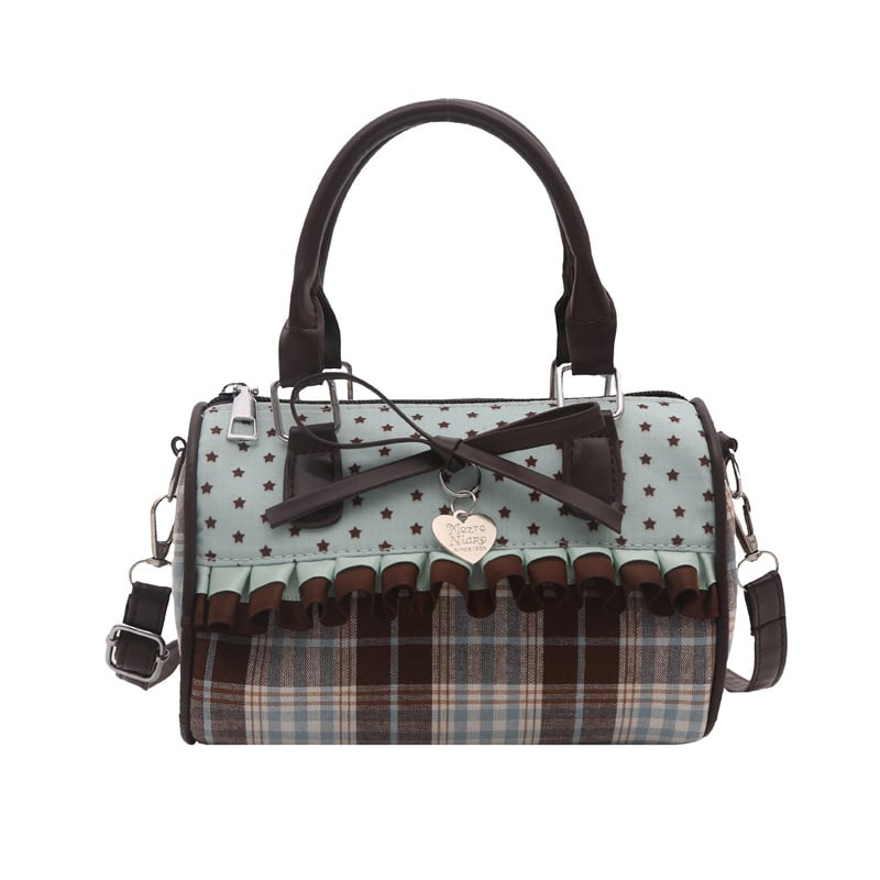 Női vállon átívelő táska - utcai stílus, különleges anyag, horizontális négyszögletes forma, cipzáras zárás, belső zseb a telefon számára