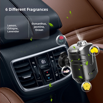Automobilski difuzor aromaterapije s projekcijom 3D zvijezda i automatskim uključivanjem/isključivanjem, zvjezdano svjetlo (5W, 5V, 3.7A, ABS)