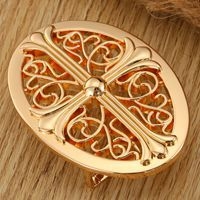 Férfi fém övcsat ötvözetből, sima zárású, kerek design, univerzális stílus BAYIDA