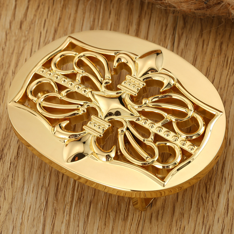 Férfi fém övcsat ötvözetből, sima zárású, kerek design, univerzális stílus BAYIDA