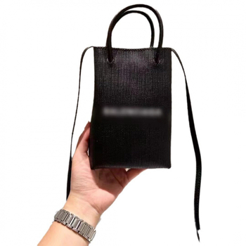 Geantă pentru telefon - PU, formă verticală pătrată, model Paris, unisex, stil street