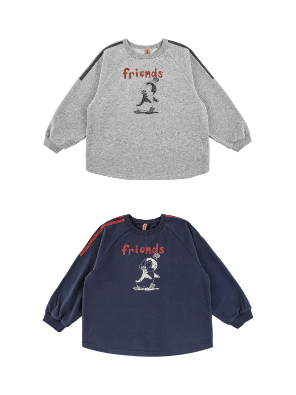 Dječji sweatshirt – cartoon distres dizajn, okrugli izrez, dugi rukavi, pamuk s mekanom obradom, jesen 2025, uzrast 1–3 godine