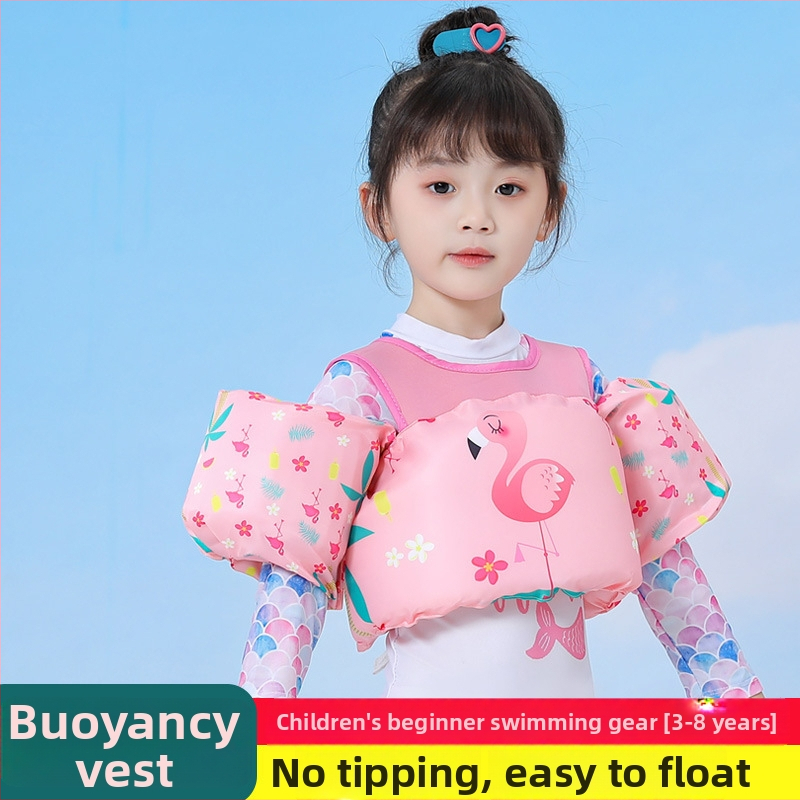 Deti plávacia vesta s pažnými plávacími flamingo dizajnom - plavky pre bábätká (OEM)