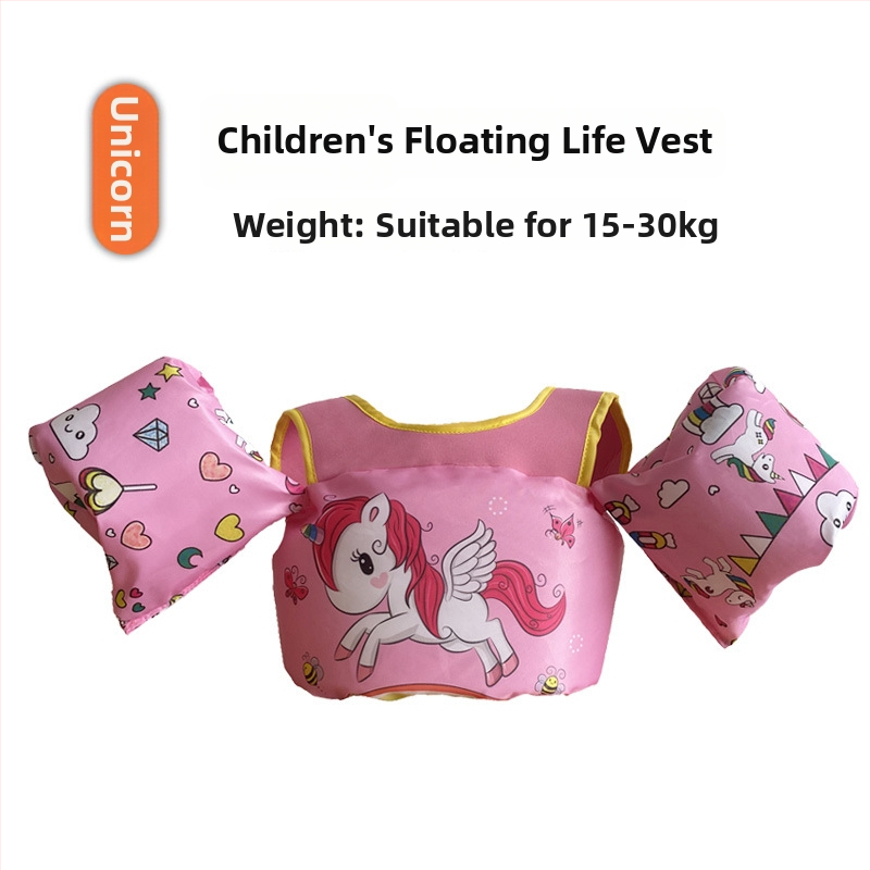 Deti plávacia vesta s pažnými plávacími flamingo dizajnom - plavky pre bábätká (OEM)