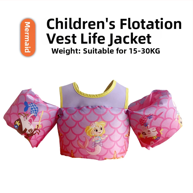 Deti plávacia vesta s pažnými plávacími flamingo dizajnom - plavky pre bábätká (OEM)