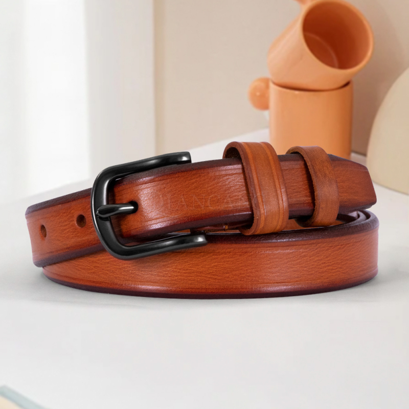 Ženski kožni pojas, korejskog stila, kopča s pinom, koža prve klase od goveđe kože, širina 2-4 cm