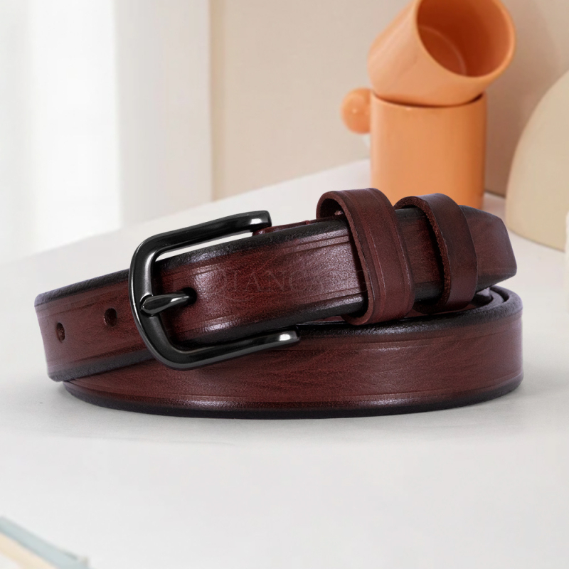 Ženski kožni pojas, korejskog stila, kopča s pinom, koža prve klase od goveđe kože, širina 2-4 cm