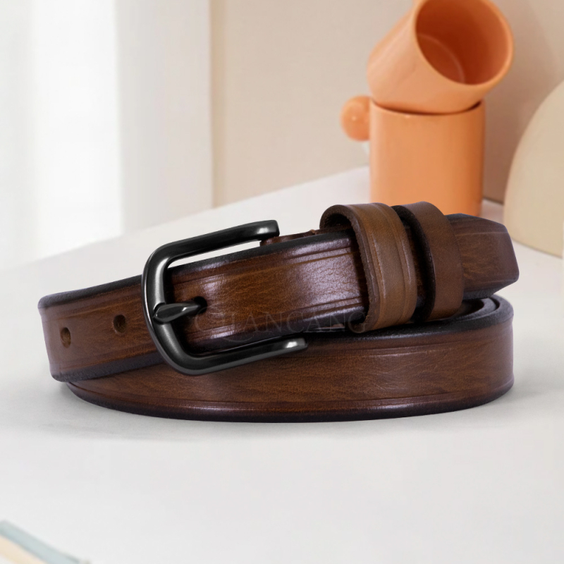 Ženski kožni pojas, korejskog stila, kopča s pinom, koža prve klase od goveđe kože, širina 2-4 cm