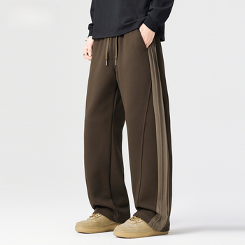 Muške jogging hlače ravnog kroja s vezicom u struku, srednji struk, jesen 2025