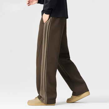 Muške jogging hlače ravnog kroja s vezicom u struku, srednji struk, jesen 2025