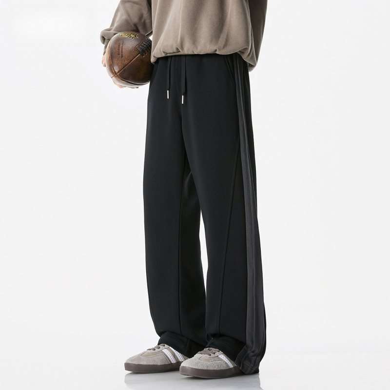 Muške jogging hlače ravnog kroja s vezicom u struku, srednji struk, jesen 2025