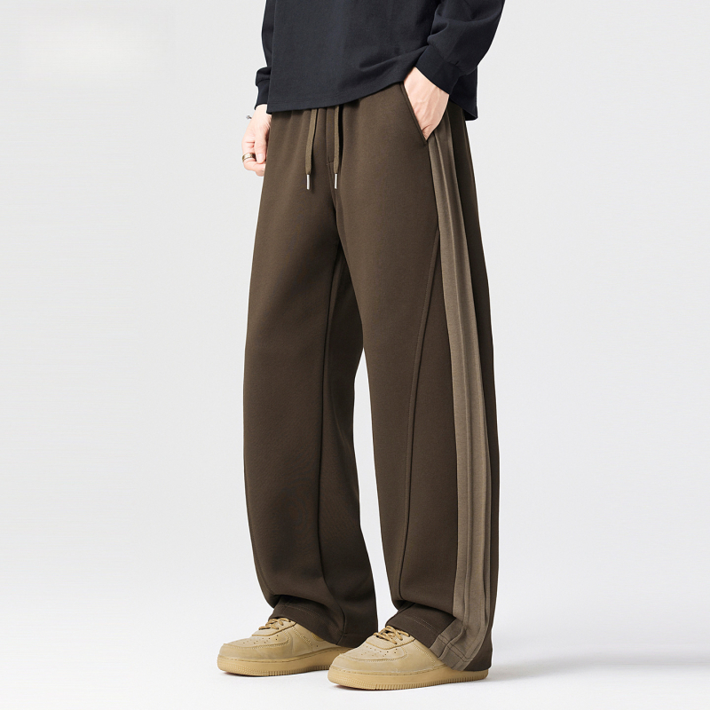 Muške jogging hlače ravnog kroja s vezicom u struku, srednji struk, jesen 2025