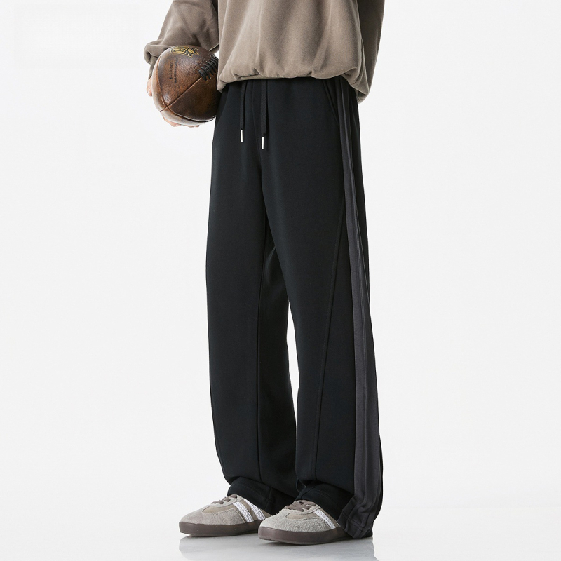 Muške jogging hlače ravnog kroja s vezicom u struku, srednji struk, jesen 2025