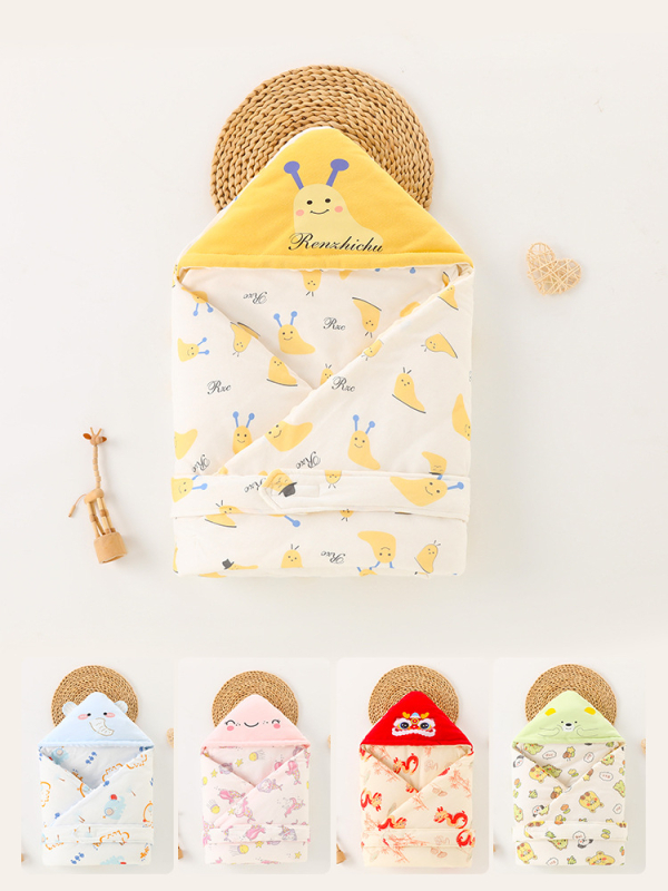 Bebi deka za zavijanje, 100% pamuk, karikaturalni uzorak, punjenje poliester, sigurnosna razina A, za novorođenčad